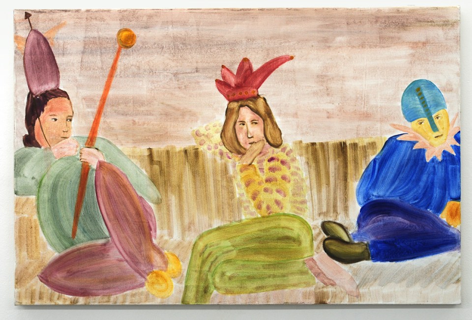 tal gilboa Sitting Three, 2010, oil on canvas, 60*90 cm טל גלבוע